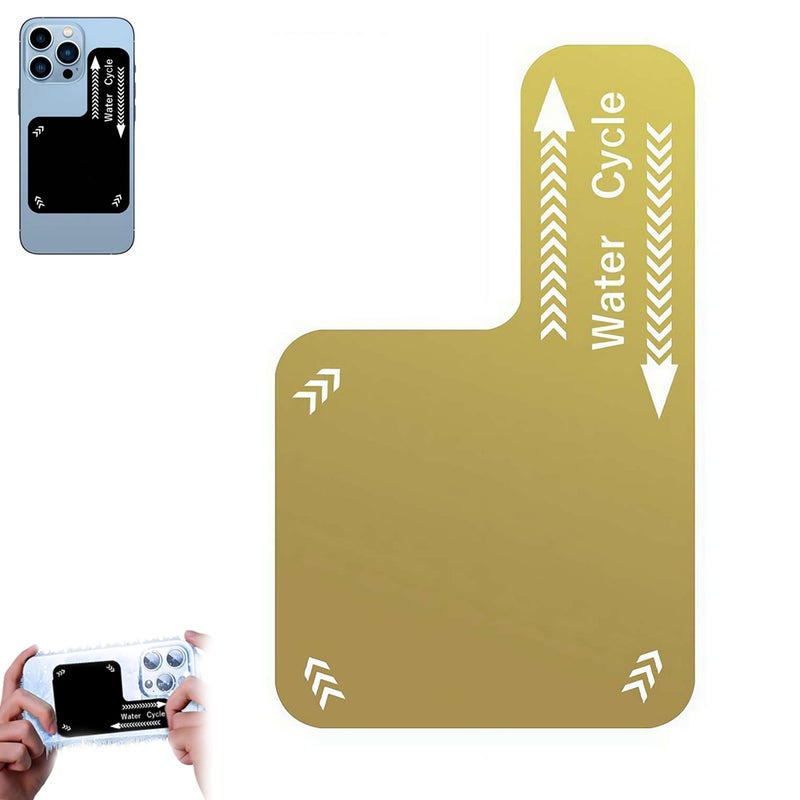 Magnetic Phone Cooling Pad,Universal Reusable Phone Heatsink Pad,Metal Magnetic Cell Phone Pads for Gaming & Streaming Enhances Phone Performances - Image 1